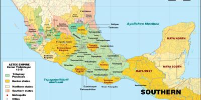 Tenochtitlan Mexikoko mapa