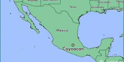 Coyoacan Mexiko Hiria mapa