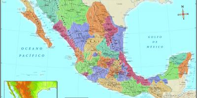Mapa Mexiko Hiria, postal kodea