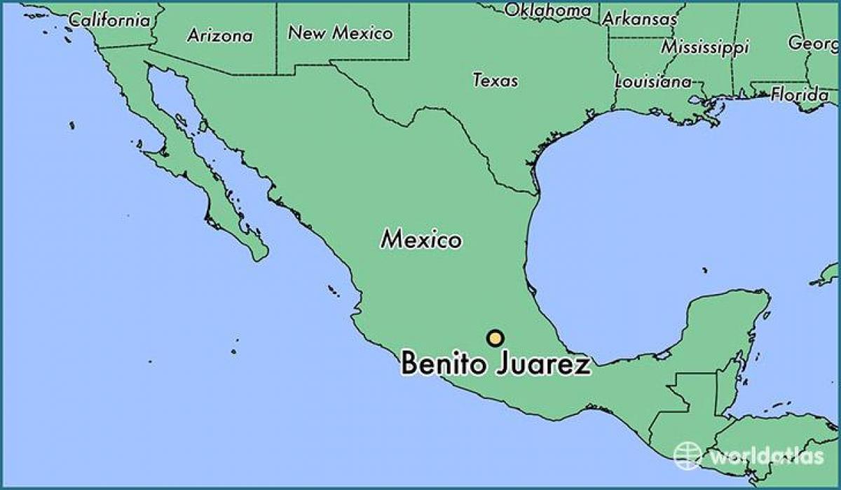 benito juarez Mexikoko mapa