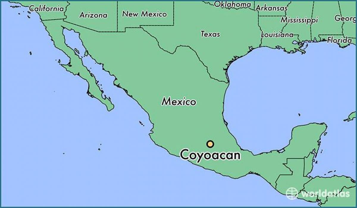coyoacan Mexiko Hiria mapa