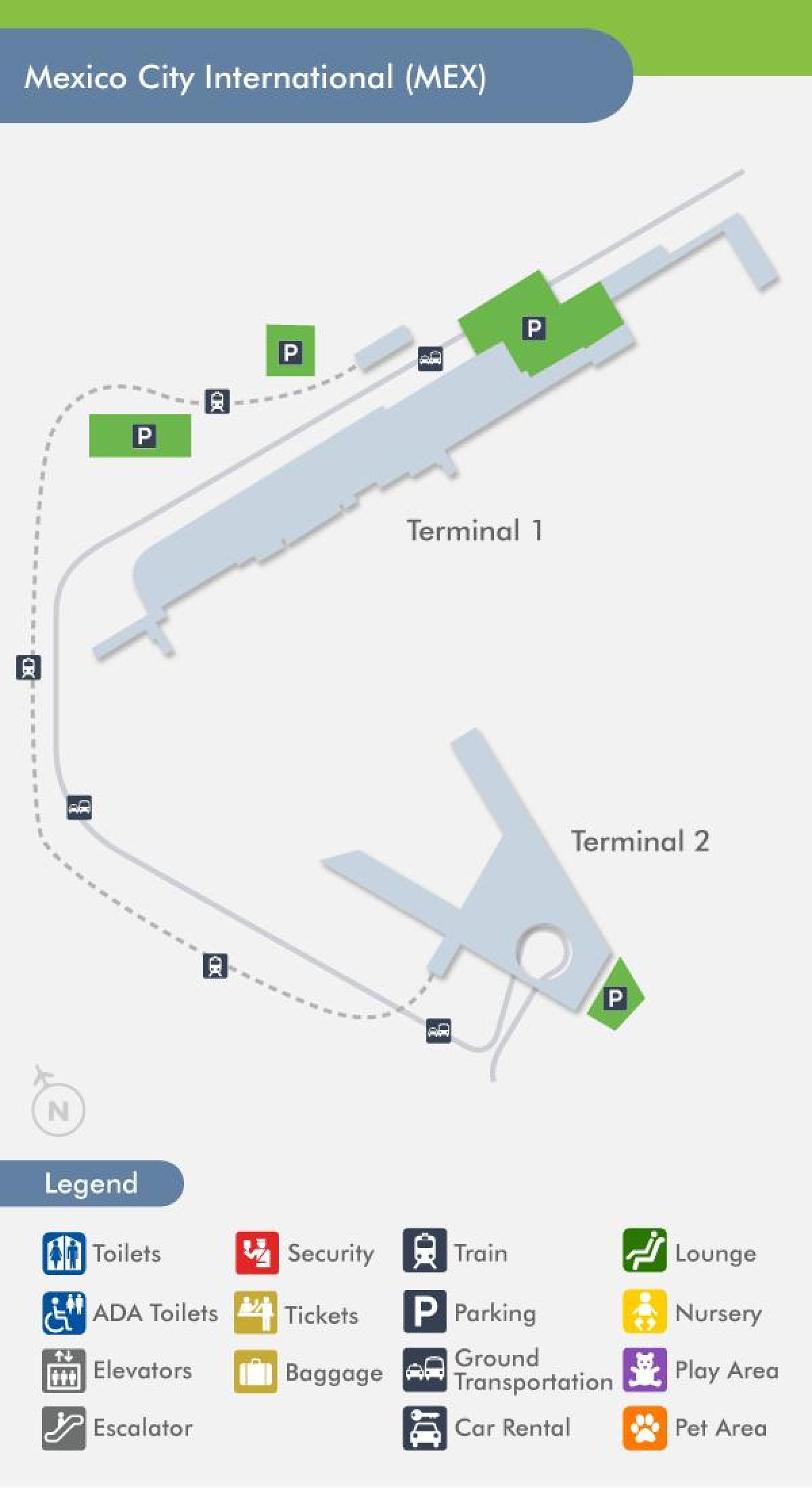 mex aireportuko terminal mapa