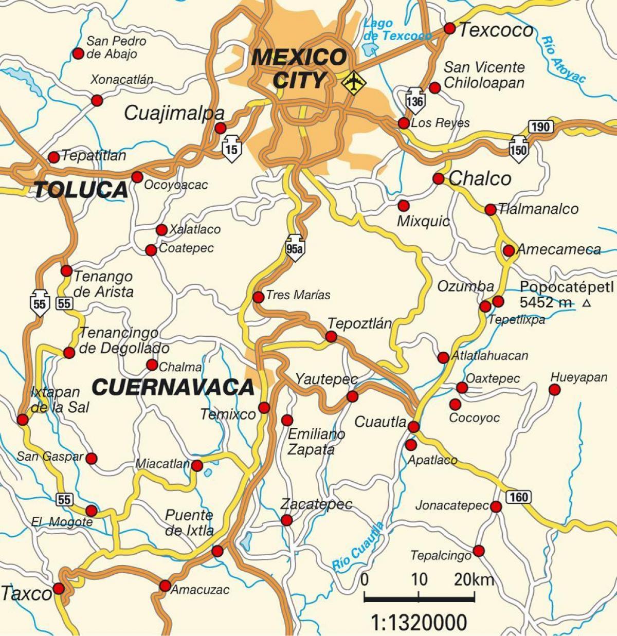 Mexiko df Hirian mapa
