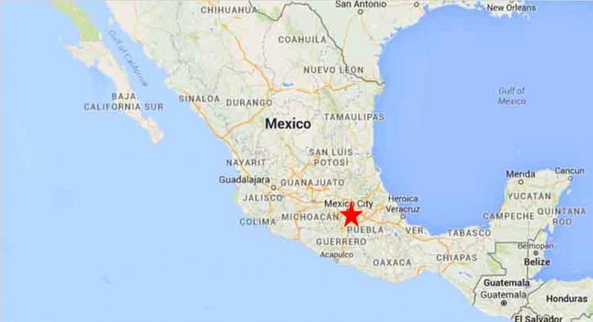 hiriburua Mexikoko mapa