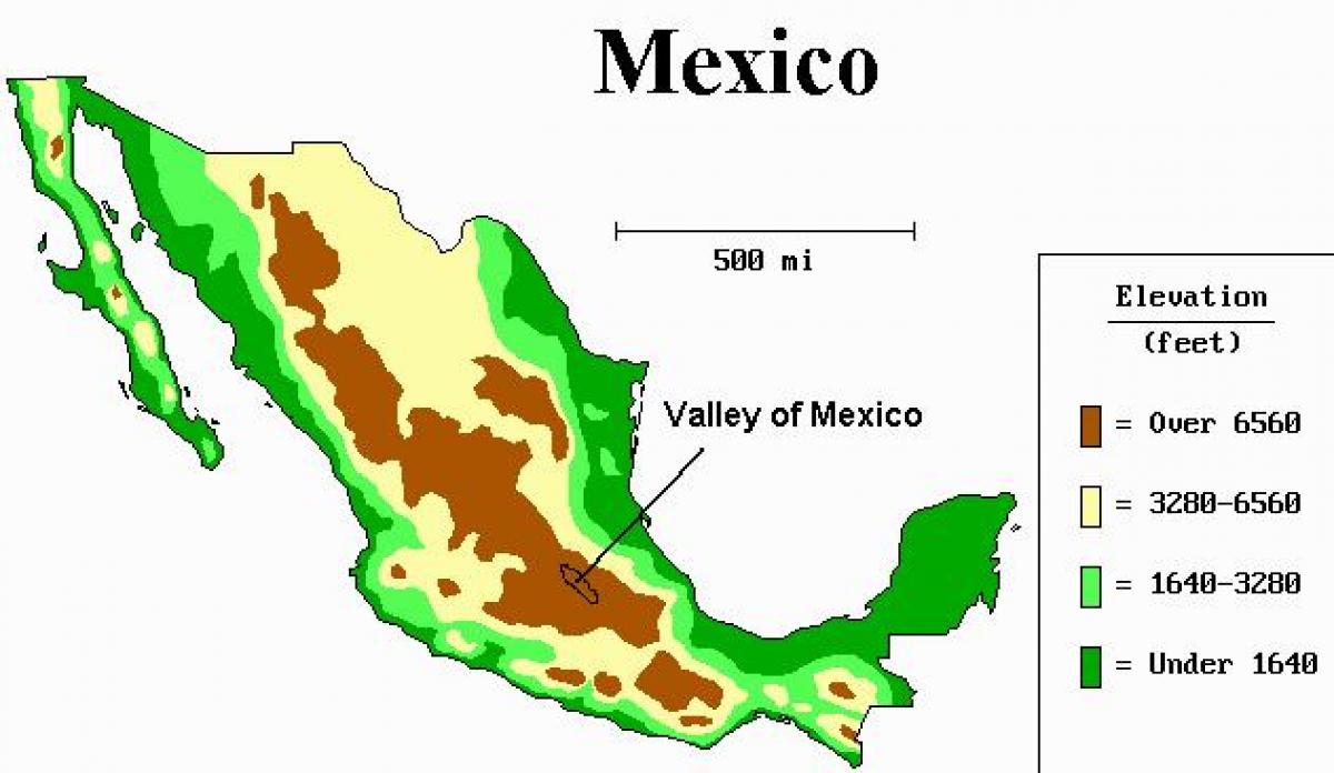 mapa Mexikoko haraneko